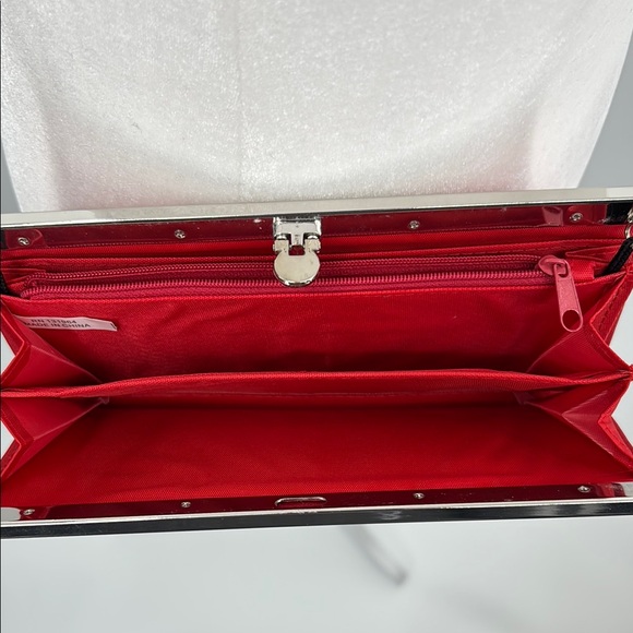 Ohio State Buckeye Football Red Clutch with Chain Strap - Picture 3 of 9